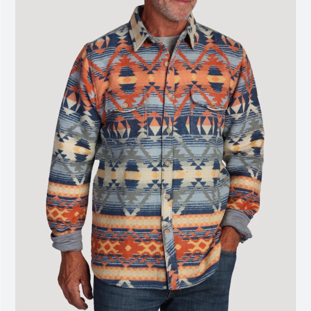 True Grit Chimayo Indigo Double Weave Shirt Jacket Men’s Medium